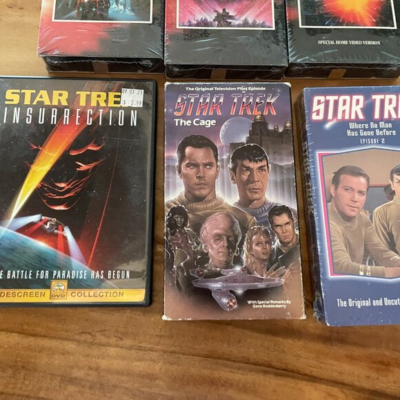 Star Trek Large VHS DVD Book Lot Motion Picture Where No Man Cage Generations - Picture 5 of 10